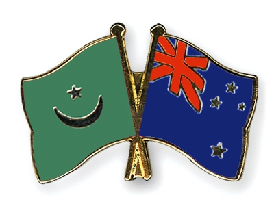 Fahnen Pins Mauretanien Neuseeland