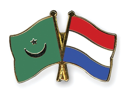 Fahnen Pins Mauretanien Niederlande