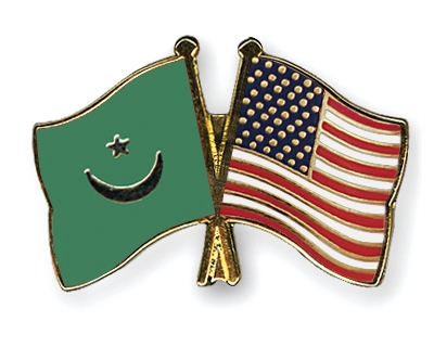 Fahnen Pins Mauretanien USA