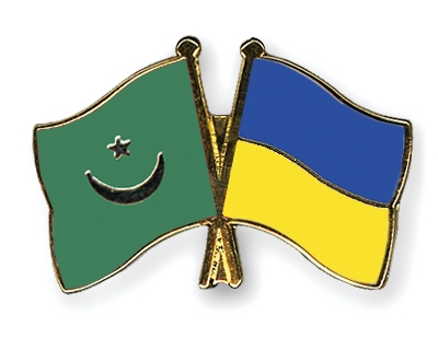 Fahnen Pins Mauretanien Ukraine
