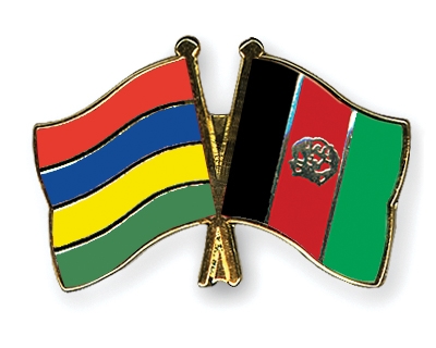 Fahnen Pins Mauritius Afghanistan