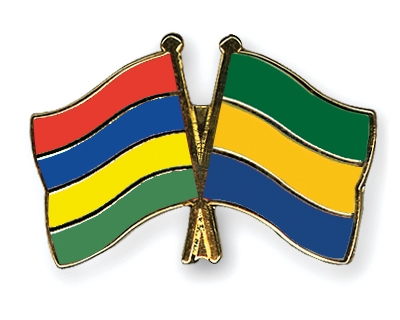 Fahnen Pins Mauritius Gabun