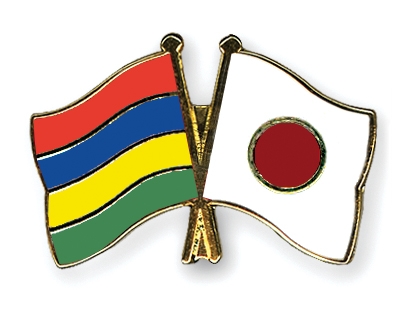 Fahnen Pins Mauritius Japan