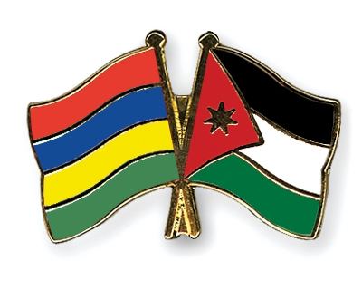 Fahnen Pins Mauritius Jordanien