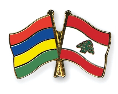 Fahnen Pins Mauritius Libanon