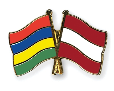 Fahnen Pins Mauritius sterreich