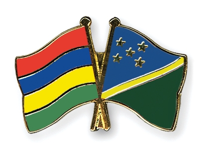 Fahnen Pins Mauritius Salomonen