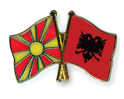 Fahnen Pins Mazedonien Albanien