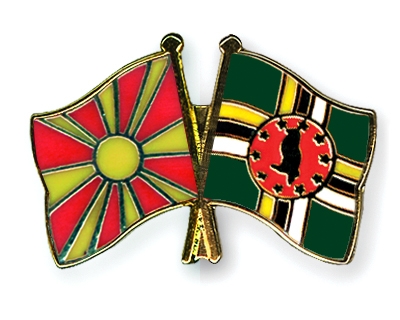 Fahnen Pins Mazedonien Dominica