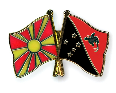 Fahnen Pins Mazedonien Papua-Neuguinea