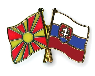 Fahnen Pins Mazedonien Slowakei