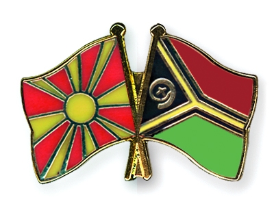 Fahnen Pins Mazedonien Vanuatu