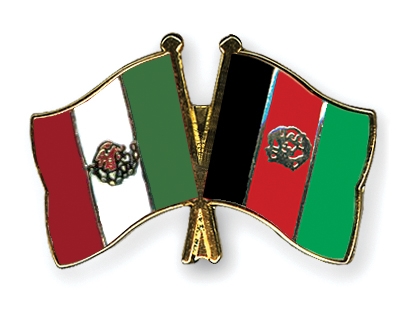 Fahnen Pins Mexiko Afghanistan