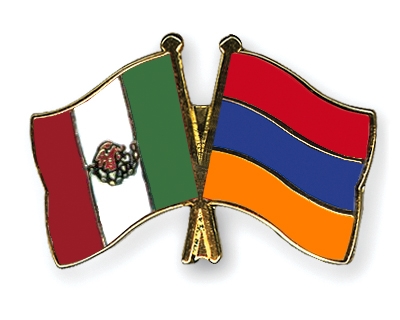 Fahnen Pins Mexiko Armenien