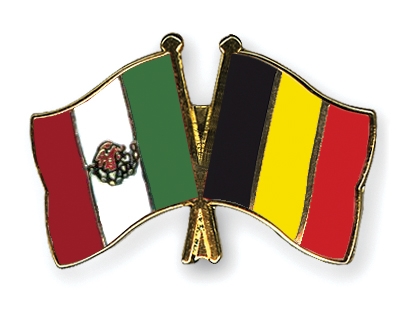 Fahnen Pins Mexiko Belgien