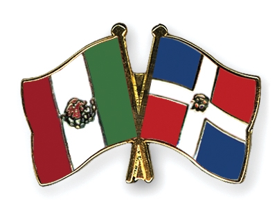 Fahnen Pins Mexiko Dominikanische-Republik