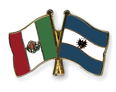 Fahnen Pins Mexiko El-Salvador