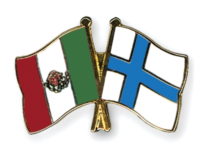 Fahnen Pins Mexiko Finnland