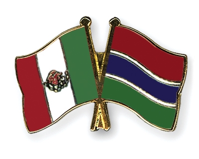 Fahnen Pins Mexiko Gambia