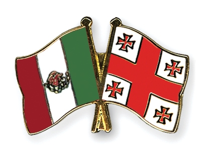 Fahnen Pins Mexiko Georgien