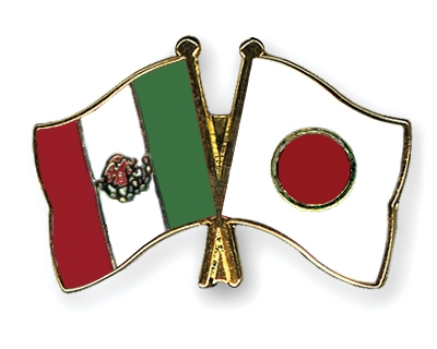 Fahnen Pins Mexiko Japan