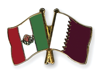 Fahnen Pins Mexiko Katar