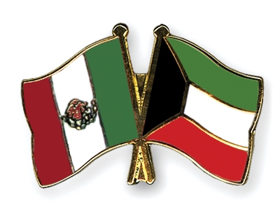 Fahnen Pins Mexiko Kuwait