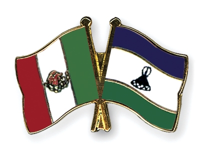 Fahnen Pins Mexiko Lesotho