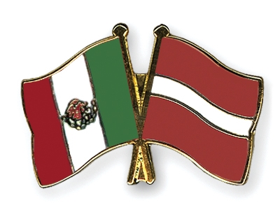 Fahnen Pins Mexiko Lettland
