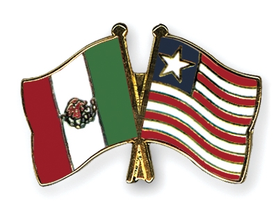 Fahnen Pins Mexiko Liberia
