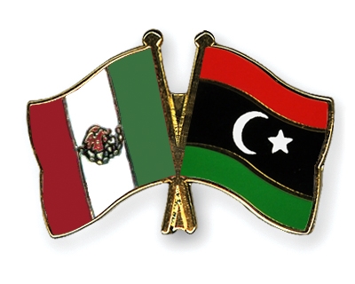 Fahnen Pins Mexiko Libyen