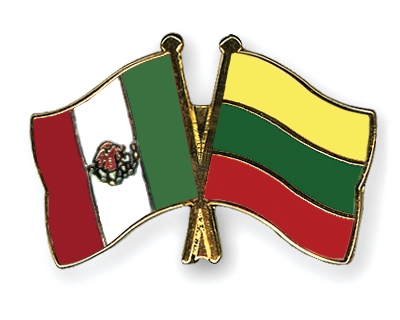 Fahnen Pins Mexiko Litauen
