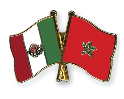 Fahnen Pins Mexiko Marokko