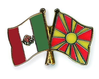 Fahnen Pins Mexiko Mazedonien
