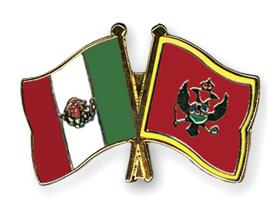 Fahnen Pins Mexiko Montenegro
