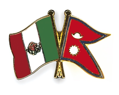 Fahnen Pins Mexiko Nepal