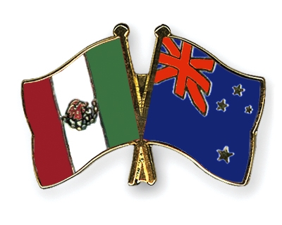 Fahnen Pins Mexiko Neuseeland
