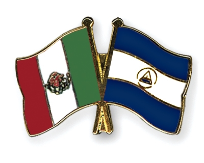 Fahnen Pins Mexiko Nicaragua