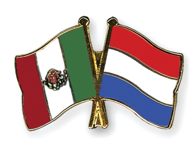 Fahnen Pins Mexiko Niederlande