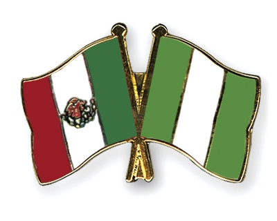 Fahnen Pins Mexiko Nigeria