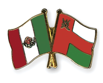 Fahnen Pins Mexiko Oman