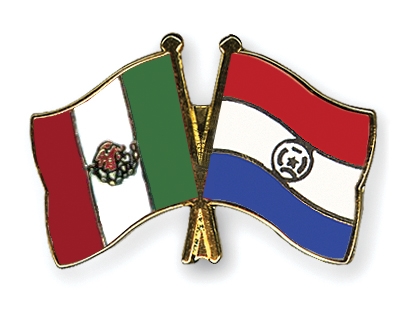 Fahnen Pins Mexiko Paraguay