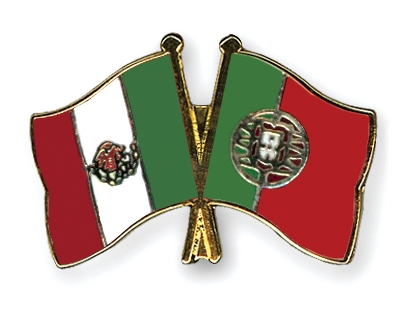 Fahnen Pins Mexiko Portugal