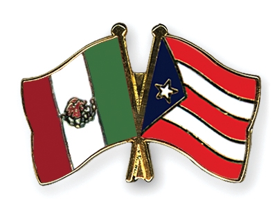 Fahnen Pins Mexiko Puerto-Rico