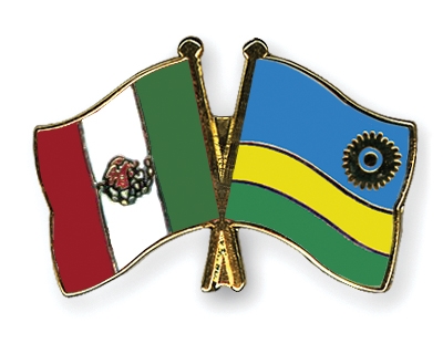 Fahnen Pins Mexiko Ruanda