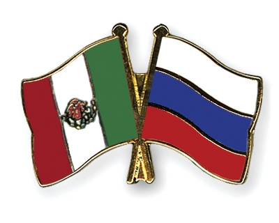 Fahnen Pins Mexiko Russland