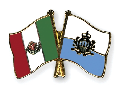 Fahnen Pins Mexiko San-Marino