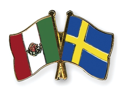 Fahnen Pins Mexiko Schweden
