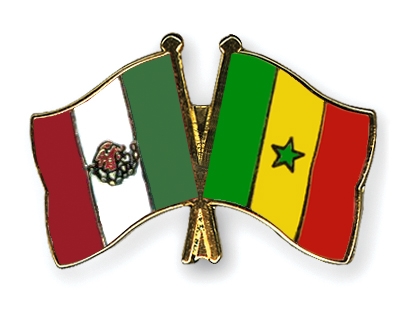 Fahnen Pins Mexiko Senegal