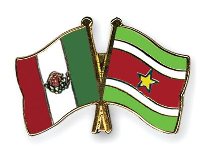Fahnen Pins Mexiko Surinam
